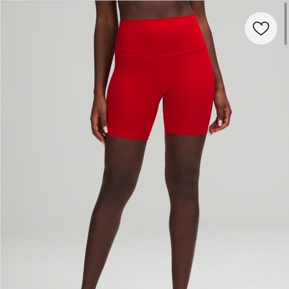 Dark Red Align 6” Size 8 Shorts